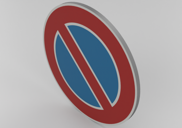 Sinalização 3D - Proibido estacionar - ACCA software