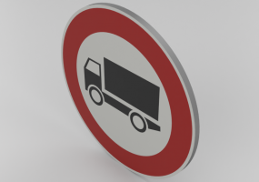 3D Signage - No transit to lorries exceeding 3,5 T
