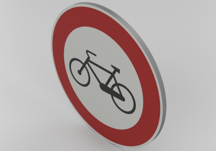 Segnaletica 3D - Divieto di transito ai velocipedi - ACCA...
