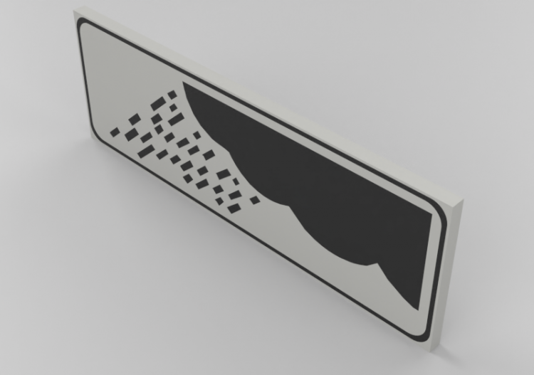 Signalisations 3D - Chaussée glissante pour pluie - ACCA...