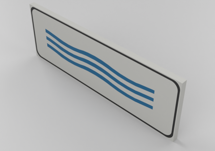 Señalización 3D - Zona sujeta a hundimientos - ACCA...