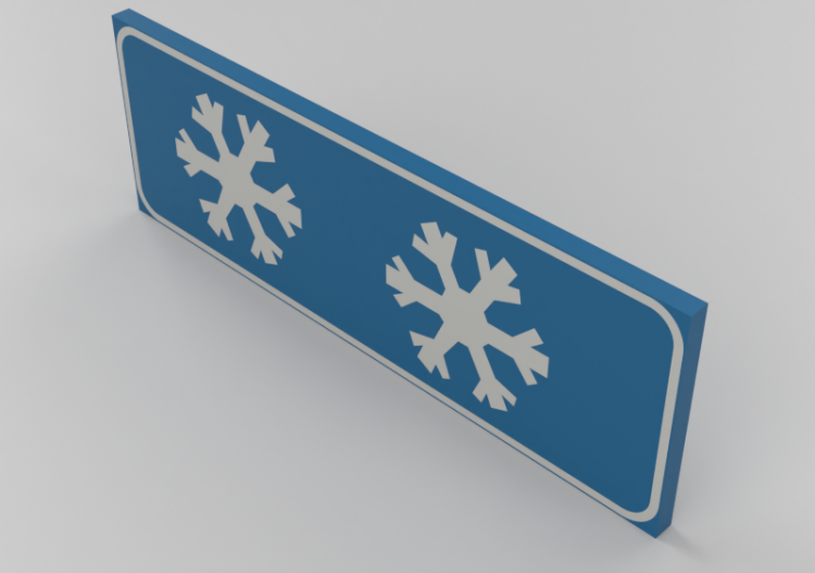 Signalisations 3D - Chaussée glissante cause glace - ACCA...