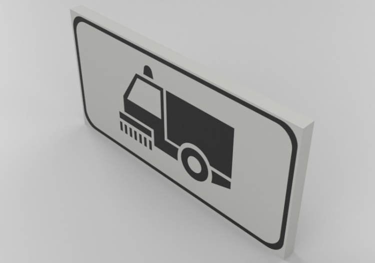 3D Signage - Road cleaning - ACCA software