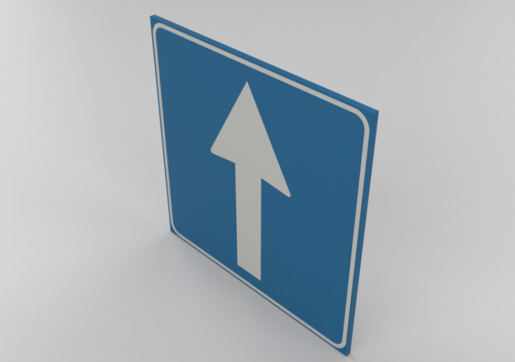 Signalisations 3D - Sens unique frontal - ACCA software