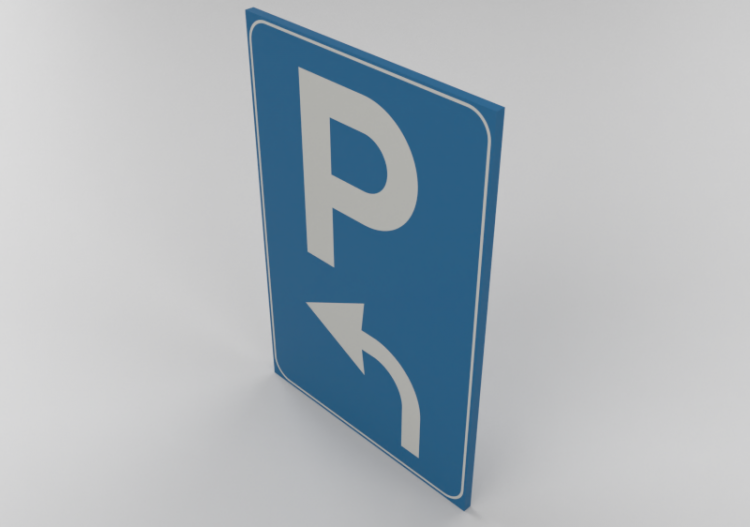 Signalisations 3D - Préavis de parking gauche - ACCA...
