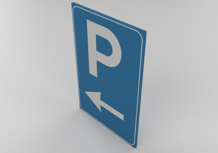 3D Signage - Park to the left - ACCA software