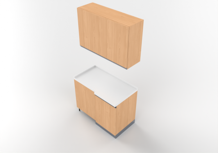 Cozinhas 3D - Bloco despensa angular 64x109x216cm - ACCA...