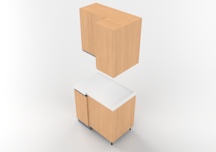 3D Kitchens - Angular pantry block 90x94x216cm - ACCA...