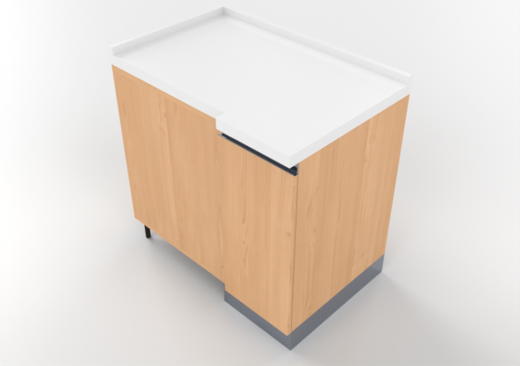 Cucine 3D - Blocco dispensa angolare 90x64cm - ACCA...