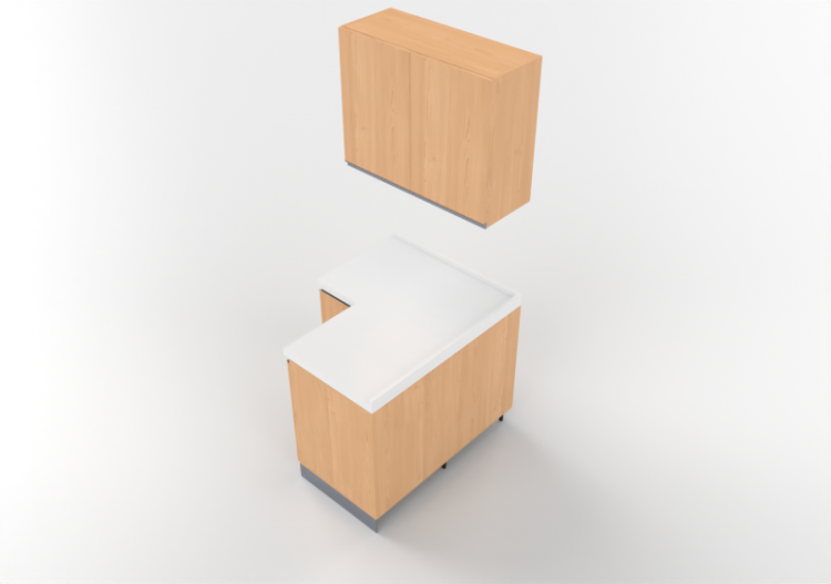 Cozinhas 3D - Bloco despensa angular 90x109x216cm - ACCA...