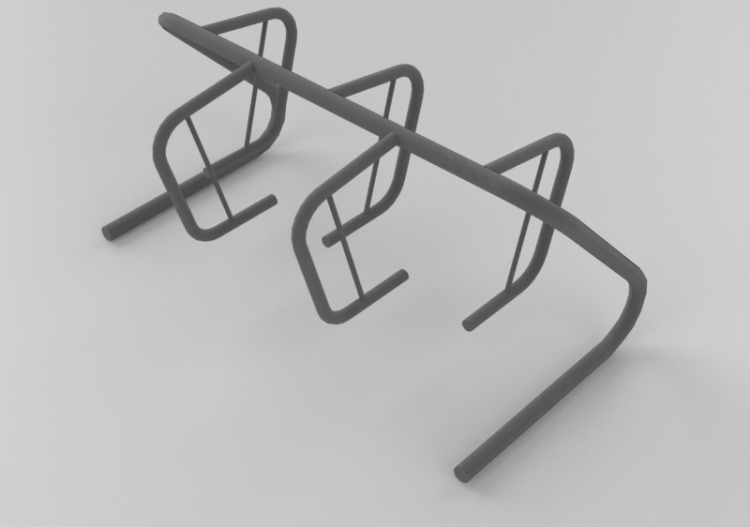 3D Accessories - Ground mounted bike rack - ACCA software