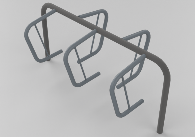 3D Accessories - Ground mounted bike rack - ACCA software