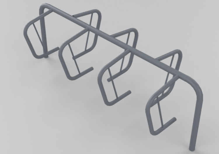 3D Accessories - Ground mounted bike rack - ACCA software