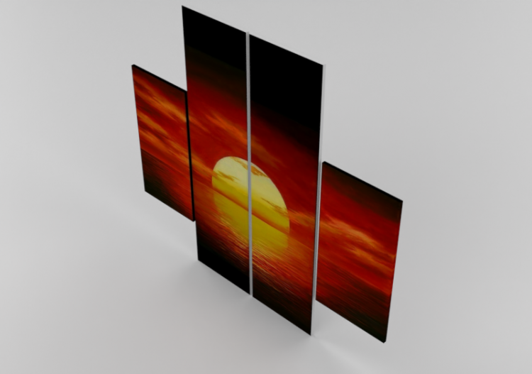 3D Paintings - Modern Living room painting - ACCA software