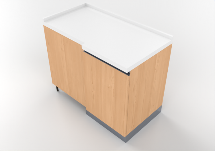 Cucine 3D - Blocco dispensa angolare 64x109cm - ACCA...