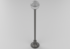 Garden lamp posts 3D - Lamppost with a single lamp - Hobbyka – City