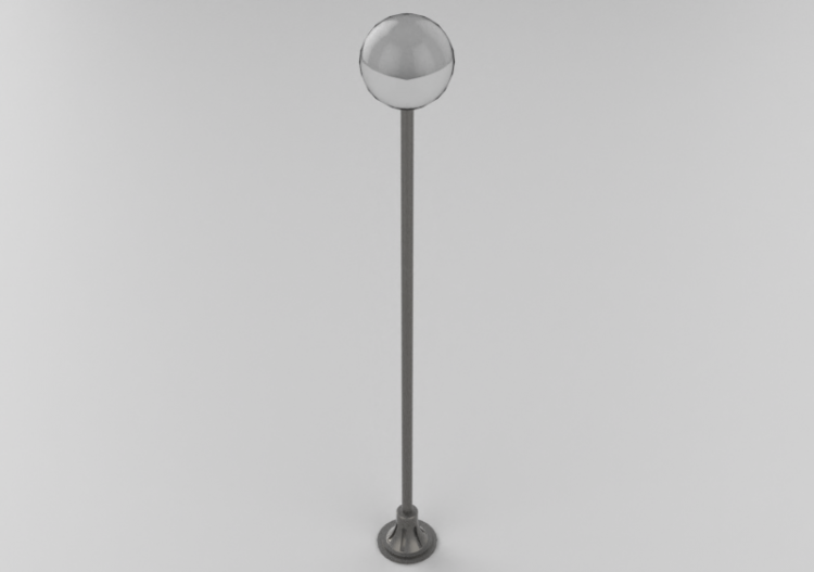 Réverbères pour jardin 3D - Réverbère avec deux lampes -...