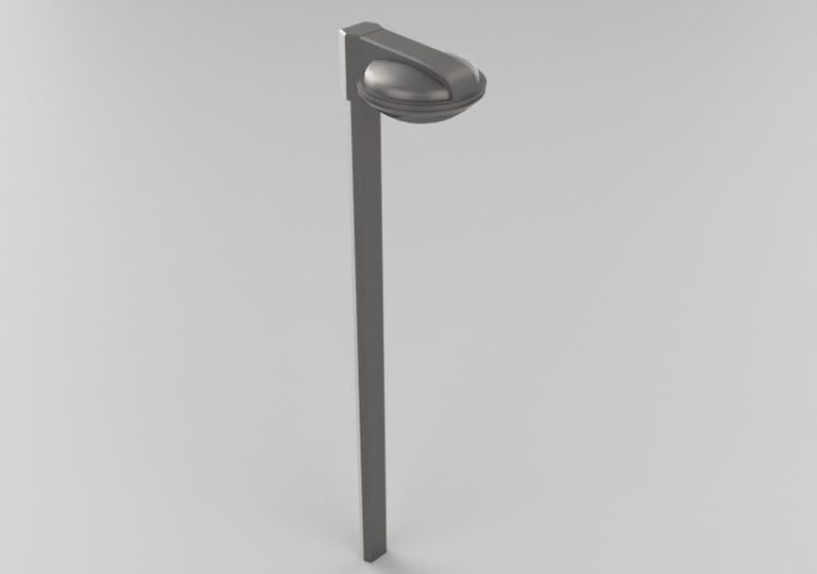 Lampioni da giardino 3D - Lampione con una lampada -...