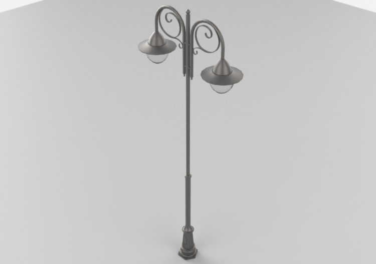 Lampioni stradali 3D - Lampione con due lampade - Hobbyka -...