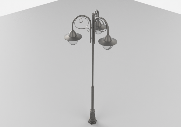 3D Straßenlanternen - Laterne mit drei Lampen - Hobbyka -...
