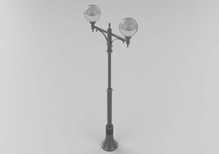 3D Street Lights - Lamppost with two lights - Hobbyka -...