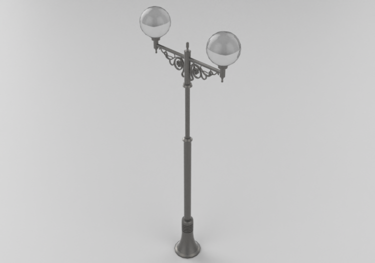 3D Street Lights - Lamppost with two lights - Hobbyka -...