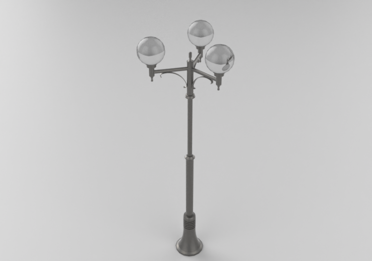 3D Straßenlanternen - Laterne mit drei Lampen - Hobbyka -...