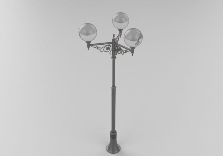 3D Straßenlanternen - Laterne mit drei Lampen - Hobbyka -...