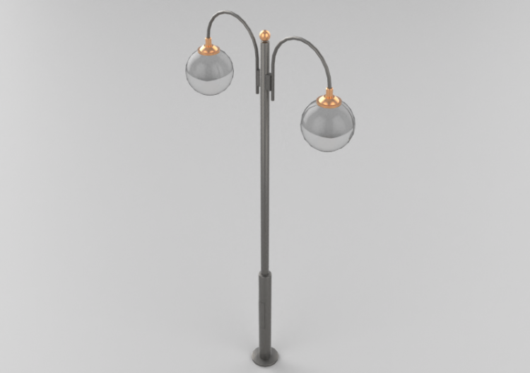 3D Straßenlanternen - Laterne mit zwei Lampen - Hobbyka -...
