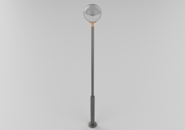 3D Street Lights - Lamppost with a single lamp - Hobbyka -...