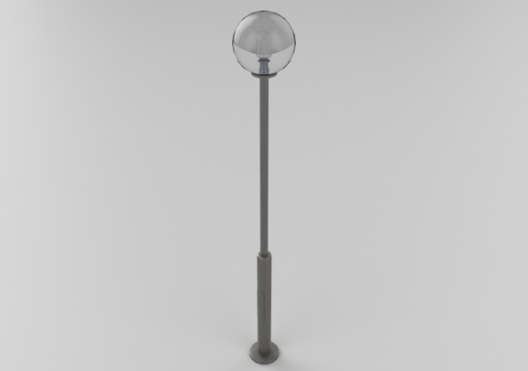 3D Street Lights - Lamppost with a single lamp - Hobbyka -...