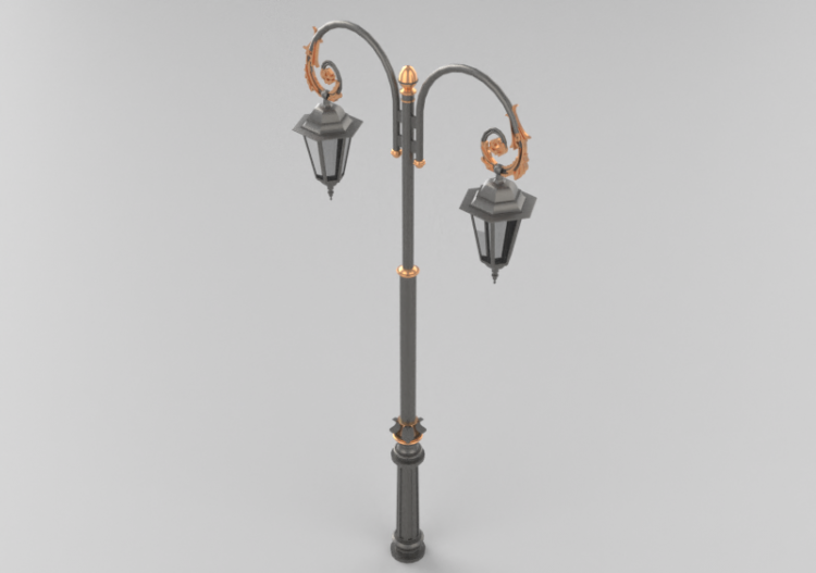 Farolas de calle 3D - Farola con dos lámparas - Hobbyka -...