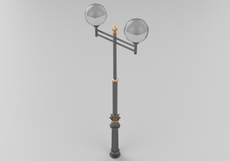 Lampioni stradali 3D - Lampione con due lampade - Hobbyka -...