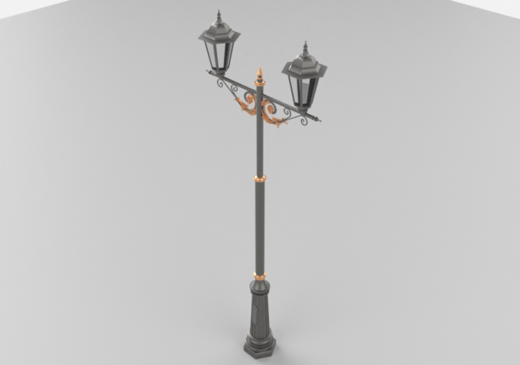 Farolas de calle 3D - Farola con dos lámparas - Hobbyka -...