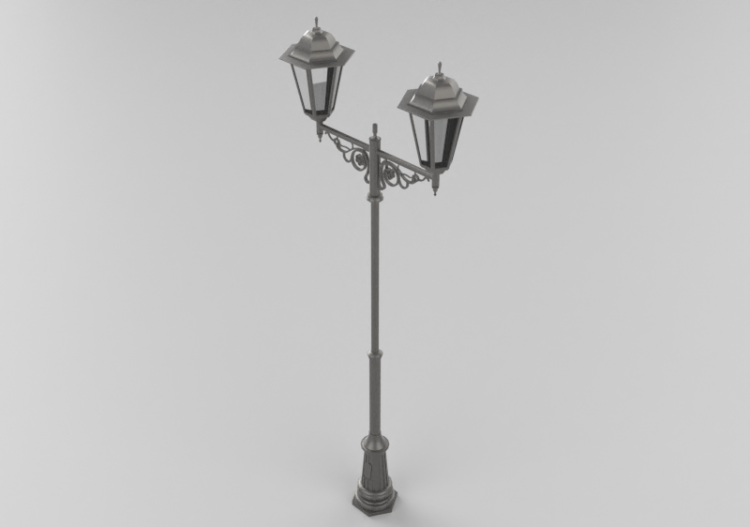 Farolas de calle 3D - Farola con dos lámparas - Hobbyka -...