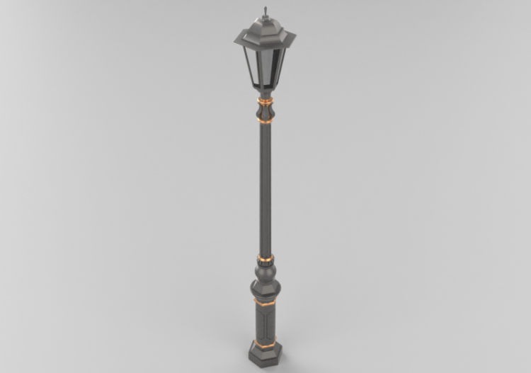 3D Street Lights - Lamppost with a single lamp - Hobbyka -...