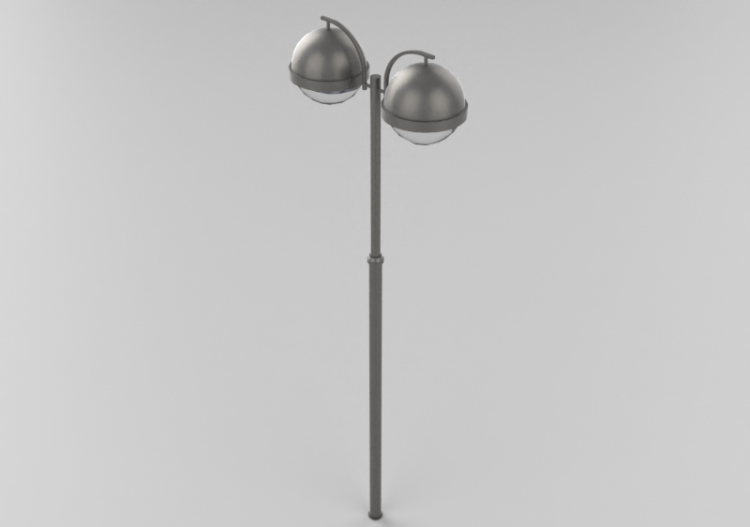 3D Street Lights - Lamppost with two lights - Hobbyka -...