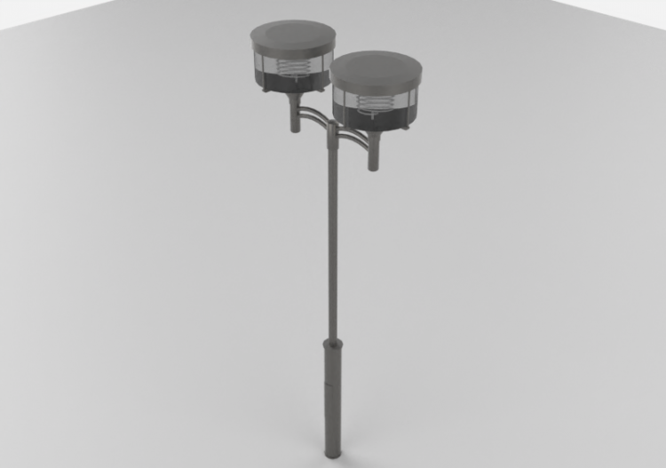 3D Street Lights - Lamppost with two lights - Hobbyka -...