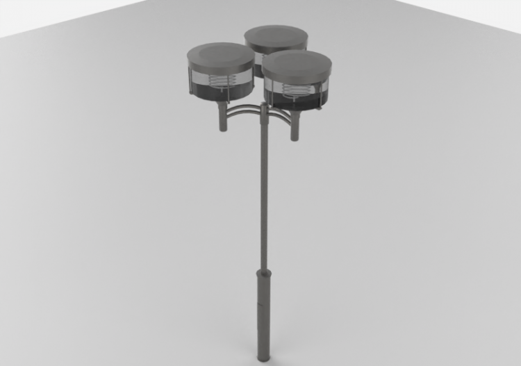 Farolas de calle 3D - Farola con tres lámparas - Hobbyka -...