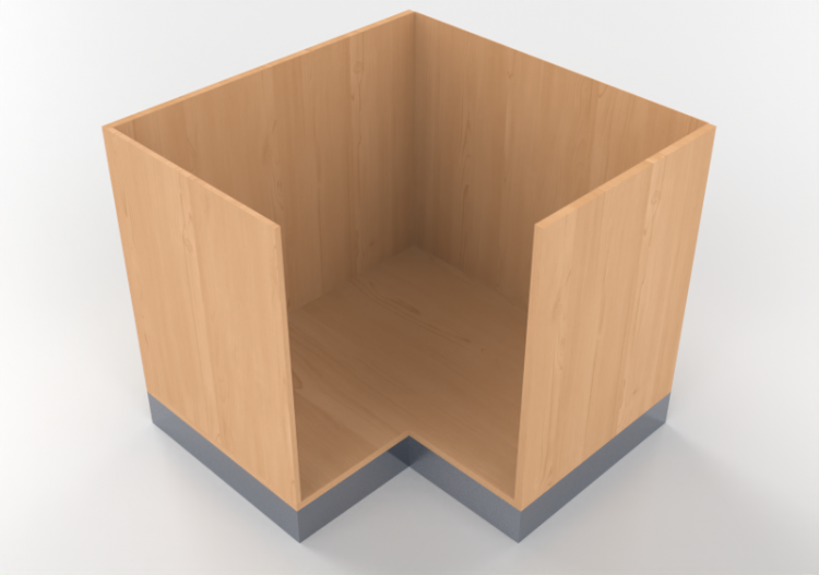 3D Bases - Base angular para cocina 90x82cm - ACCA software