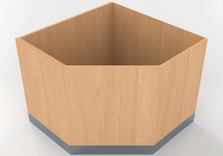 3D Unterschränke - Eck-Küchenunterschrank 100x82cm - ACCA...