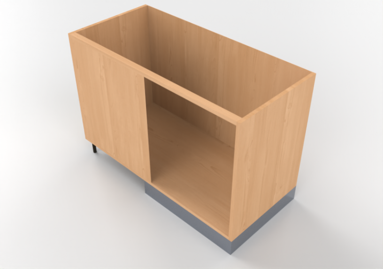 3D Bases - Base angular derecha para cocina 120x82cm - ACCA...
