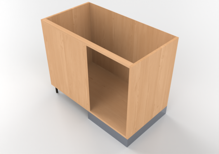 Basi 3D - Base angolare destro per cucina 100x82cm - ACCA...