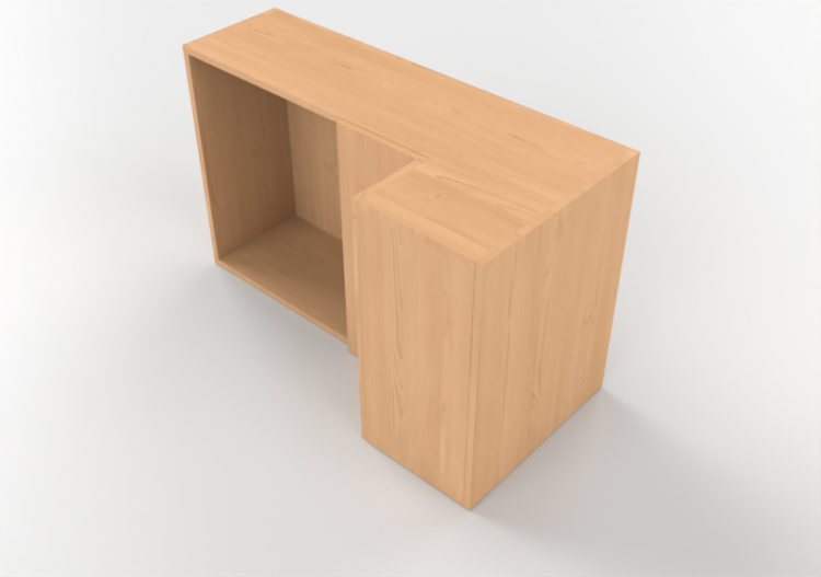 3d Hängeschränke - Linker Eck-Küchen-Hängeschrank 120x72cm...