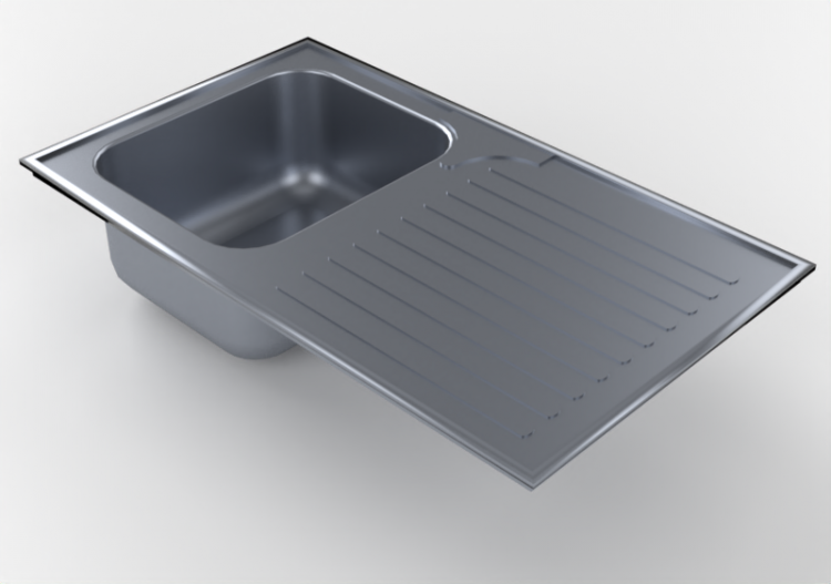 3D Sinks - Countersunk single basin 86x50cm - ACCA software