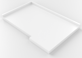 Planos 3D - Encimera cocina angular derecha 90x60cm