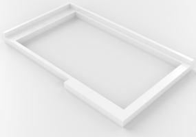 3D Tischplatten - Eck-Küchenarbeitsplatte 100x60cm