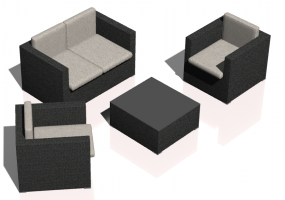 3D Living Rooms - Divano-con-poltrone-in-polyrattan