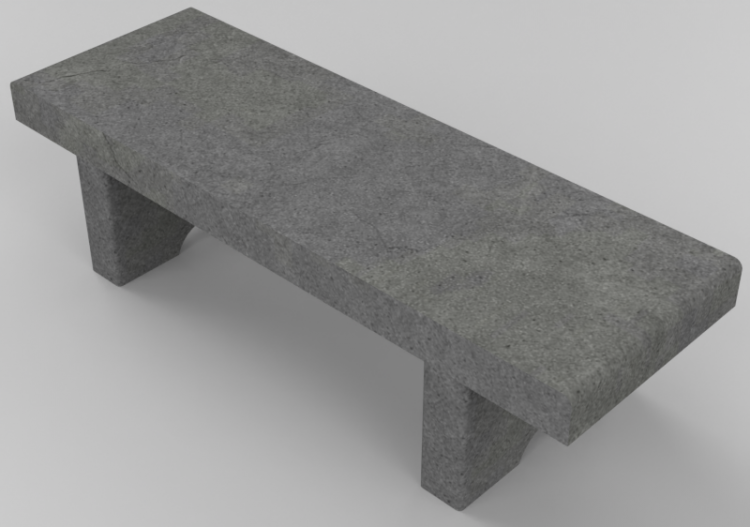 Bancos 3D - Banco de concreto - ACCA software