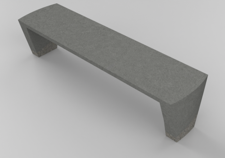Bancos 3D - Banco de concreto - ACCA software